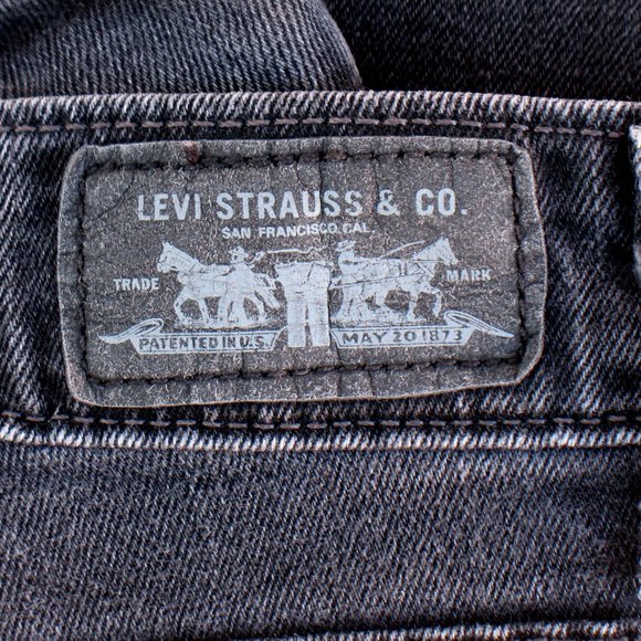 Levi's Mid Rise Skinny Black Fade Stretch Sz 10 M - Picture 3 of 6